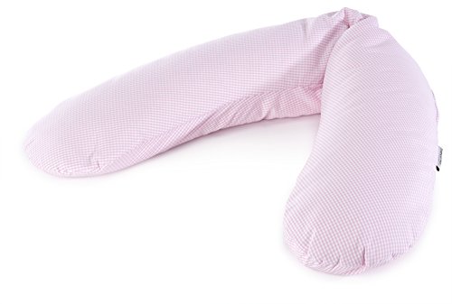 Theraline The Original 190 x 38cm Maternity and Nursing Pillow including Cover (Vichy Check Rose)