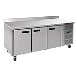 Electronic Display Polar contador 3 puerta congelador vertical con 417 L comercial acero inoxidable