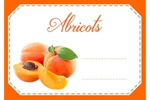 MON BIO JARDIN Lot d'étiquettes pour confiture, faciles à décoller, idéales pour l'étiquetage de vos pots de confitures et conserves maison (30x abricot)