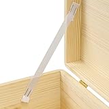 VENKON – Universal Holzkiste mit Deckel für Aufbewahrung – Kiefer naturbelassen unbehandelt – ca. 40 x 30 x 23,5 cm - 7