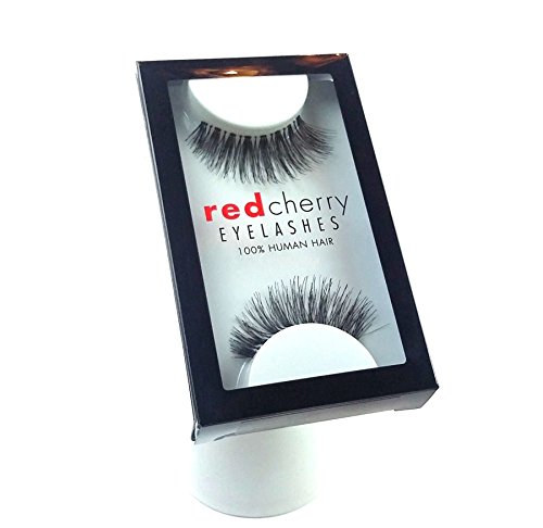 Red Cherry- Falsche Wimpern 43 Echthaar + Pinzette - 2
