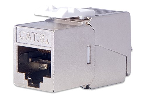 DIGITUS CAT 6A Keystone Modul, geschirmt, werkzeugfreie Montage, silber, Set 24 Stück