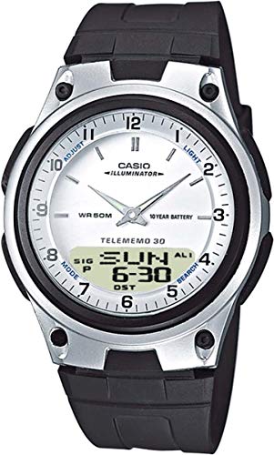 Casio Reloj Analógico-Digital para Hombre de Cuarzo con Correa en Resina AW-80-7AVES