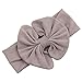 Cute Baby Girls Kids Stretch Bowknot Headband Hairband (Grey)