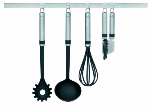 Brabantia 460005 Wandschienensystem 60 cm mit 7 verschiebbaren Haken - 5