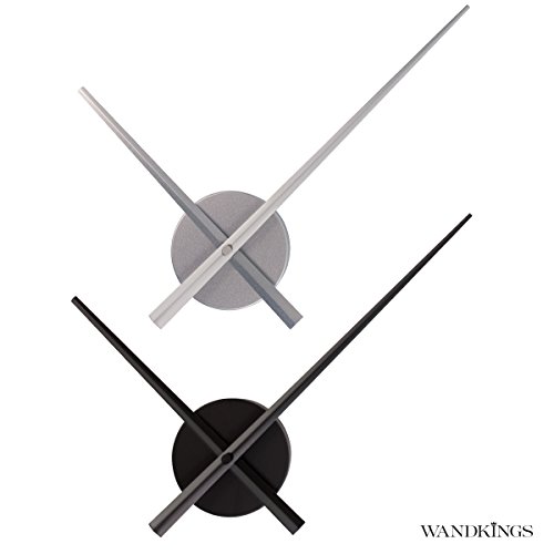 Wandkings Wanduhr SOLO XL mit Uhrwerk & extra großen Uhrzeigern – Farbe: SILBER - 4