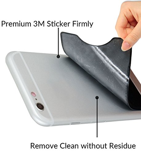 Universal Handy Kreditkarte Halter Aufklebbarer Brieftasche Hülle mit RFID Blockierung (Schwarz) - 6