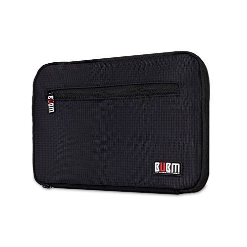 BUBM Tragbare Tasche Universale Elektronische Zubehöre Reisetasche Organiser Tasche mit Kabelbinder für Ipad Mini (Schwarz) - 2