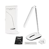 WILIT® T12 10W dimmbare Schreibtischlampe LED mit Touchfeld für 7 Helligkeitsstufen, Augenschutz, weiß - 8