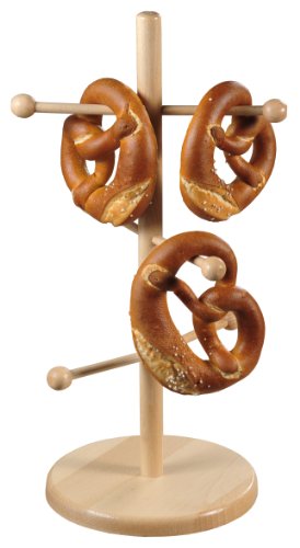 Kesper Brez'n Ständer, Brezelständer, Brezelhalter, Dekoständer, aus Buchenholz, lackiert, Höhe: 216 mm