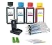 Produktbild NachfüllSet, Refill Kit, 4 x 100 ml Tinte black cyan magenta yellow für HP Patronen 303, 303 XL schwarz und color, Top Qualität, mit Clip, Befüll-Anleitung, Zubehör