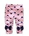 Zhuannian Baby Girls Bowknot Fleece Lining Leggings Trousers (6-9months, Pink heart)