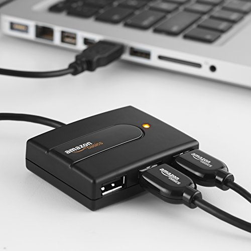 AmazonBasics USB Hub 2.0 Ultra mit 4 Ports - 5