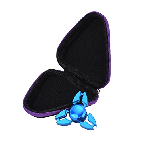 For Fidget Toy, JAMINY Gift For Fidget Hand Spinner Triangle Finger Toy Focus ADHD Autism Bag Box Carry (Purple) For Fidget Toy, JAMINY Gift For Fidget Hand Spinner Triangle Finger Toy Focus ADHD Autism Bag Box Carry (Purple)
