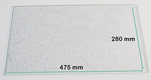 Khlschrank Einlegeboden / Glasplatte / Gemsefach  Strukturglas 4 mm dick  475 mm x 280 mm - Direkt vom Glasereifachbetrieb!!!