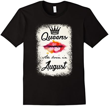 Men's Queens Are Born In August (GK) T-Shirt Medium Black