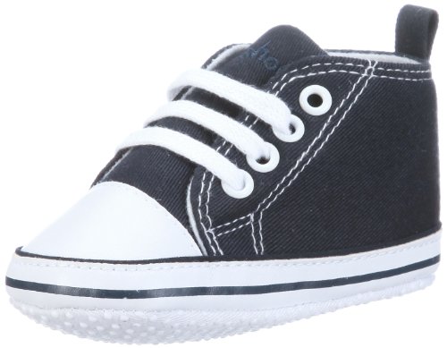 Playshoes Canvas Baby Toddler Sneaker, Babyshoes, Booties (Navy, 0 - 6 Months, Size 16)