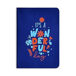 Doodle Wonderful Day Soft Bound Pocket Notebook Diary with Gold Foil Deboss (A6, 80 GSM 160 Ruled Pages)