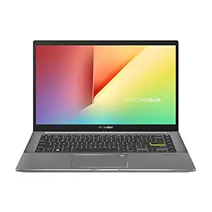 ASUS VivoBook S S14 Intel Core i7-1165G7 11th Gen, 14-inch FHD Thin and Light Laptop (8GB RAM/512GB SSD + 32GB Optane Memory/Windows 10/Office 2019/Iris X Graphics- Indie Black/1.4 Kg), S433EA-AM701TS