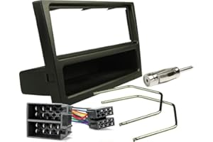 T1 Audio T1-24VX01 PACK - Vauxhall Corsa C 2000-2004 Complete Car Stereo Facia Fitting Kit. Black Single Din Facia, Release Keys, ISO Loom & Aerial Adaptor (Black Finish Panel)