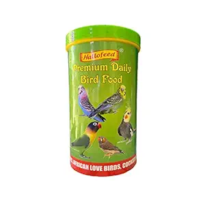 FishAsPets Hallofeed Premium Daily Bird Food | 700 GMS | Yellow Millet, Flax Seed, Rice Bran, Pearl Millet, Finger Millet, Wheat Bran, Sunflower Seed (Pack of 1)