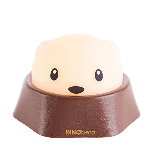 InnoBeta Molky&Monnie tragbares wiederaufladbares LED Nachtlicht mit dimmbarem warm-weißem Licht, ideal für Babyzimmer, Kinderzimmer, Schlafzimmer und Wohnzimmer, als Camping-Lampe, Tischlampe, Nachttischlampe, Stimmungslicht und Baby nachtlicht