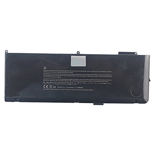 Laptop Ersatz Akku für Apple MacBook Pro 15″ A1321 A1286 (2009 2010 Version) Unibody Passend 661-5211 661-5476 MC118 MB985 MB986 MC371 MC372 MC373 Notebook Batterie [11,1V 7800mAh] - 3