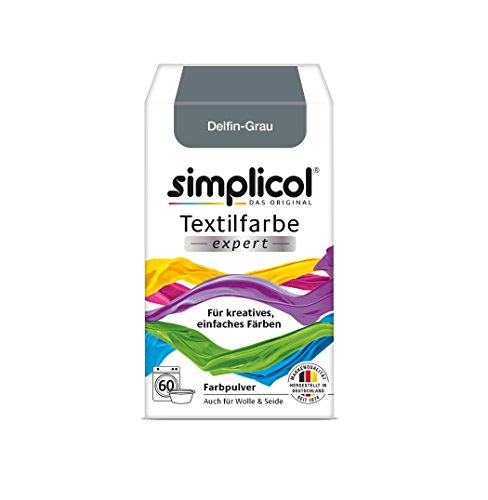 Simplicol Textilfarbe expert -Für kreatives, einfaches Färben - 1717 "Delfin-Grau" Neu!