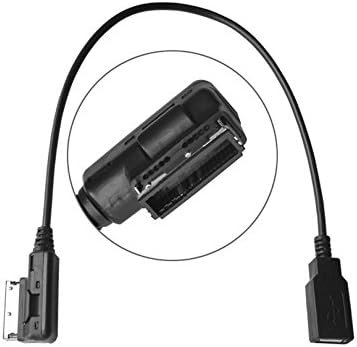 CARGOOL AMI Audio Cable AMI to USB Adapter Audio Adapter 14''for Audi A1/A3/A4 L/A5/A6 L/A8/Q3/Q5/TT, VW and Tiguan,Black