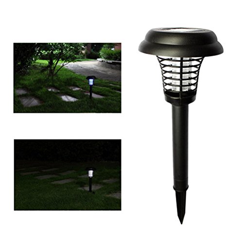 Insektenvernichter Solarbetriebene, Solar LED Outdoor Lampe, 2 in 1 Mückenvernichter und Garten-Leuchte, IP64 Wasserdicht Bug Zapper Garten-Licht Insektenlampe ohne Chemie Für Terrasse, Hof von Zuoao - 2