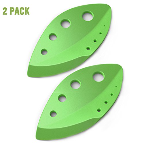 Nuovoware Kräuterentferner Blatt Stripper, [2 Stücken] Kohl, Zuckerrüben, Grünkohl und Kraut Scheider mit verschiedenen Größen Löcher und Plastik Schermesser, Beste Gemüse Küchenhelfer, Grün