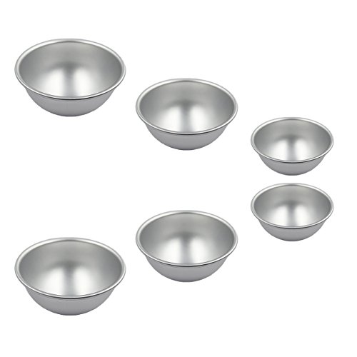 IZOKEE Bath Bomb Molds DIY Seifenform Seifengießen Gießformen Badebomben Metall Badebombe formen mit 3 Größen 6 Sets 12 Stücke für Handwerk - 6
