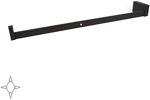 EMUCA - Iluminación para Armario o vestidor, Barra de Armario con luz LED Recargable y Detector de Movimiento, Aluminio Color Moka, L 708-858mm