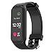 Produktbild Vectri Herzfrequenz-Monitor Bluetooth Smart Fitness Armband - Fitness Tracker - Smart Bracelet Sport Armband Schlaf Gesundheit Monitor Kompatible Android iOS Smartphone - Mehrfarb-Bildschirm (Schwarz)