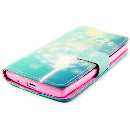 KSHOP Zubehörteil Case Cover für LG Magna H502F H500F C90 H520N Hülle Luxus PU Leder Bookstyle Handyhülle Taschen SchaleUltra Slim Smart Ledertasche Flip Etui mit Standfunktion Schale Anti-Schock Schutzhülle Magnetverschluss Muster Prägung Erleichterung – Blau klassischen Fantasy Be free +Metall Touch-Pen Hellblau - 2