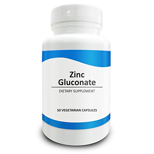 Pure Science Gluconato de zinc 60 mg con 5 mg de BioPerine (potenciador de la biodisponibilidad natural para una mejor absorción): 50 cápsulas vegetarianas