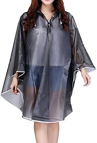 YOBOKO Waterproof Raincoat, Reusable Rain Poncho Protable Windproof Jacket Rainwear for Women and Men