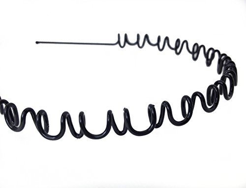 Unisex Black Wavy Hair Band to Hold Long Hair