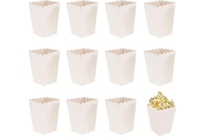 QANYE 50 Pezzi Contenitori di Popcorn, Scatole di Popcorn, Caramella Contenitore per Film, Popcorn Scatole di Carta Sacchetti, Sacchetti Pop Corn, per Posizionare Snack e Popcorn in Teatri, Cinema