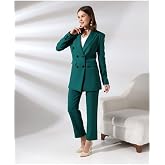 TANE TASARIM Kadın Kruvaze Blazer Ceket Slim Fit Dokuma Kumaş Takım