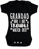 Hippowarehouse Grandad And I Are Trouble Watch Out! baby vest boys girls