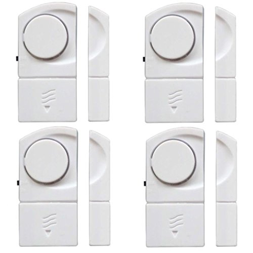 Preisvergleich Produktbild 4er 100 dB Fensteralarm Set Türalarm Fenster Alarm Tür Alarmanlage Sicherheit Sirene