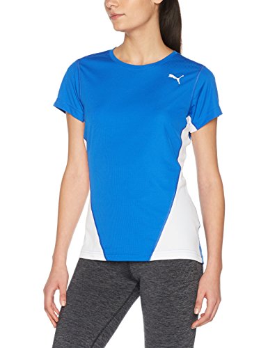 PUMA Cross The Line T-Shirt, Mujer, Team Power Blue/White, L