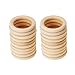 Produktbild Sharplace 40 Stk. Handgefertigte Beißringe aus Holz Beißring Ringe 65mm 70mm - Geschenk