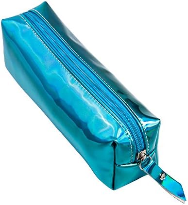 Nincha colorful blinking Pen Pencil Case Stationery Pouch Bag Case Cosmetic Bag Make Up Box (Blue)