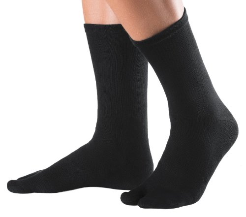 Knitido Traditionals Tabi - Mid-calf Tabi Socks, Cotton, Size:UK 2.5-5;Colours:black