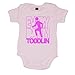 Every Day I'm Toddlin Fun Baby Vest (0-3 Months, Pale Pink)