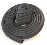JNTworld 4m length table edge Guard baby toddler cushion protector +4 corner (5.76mm thickness) soft Non-toxic and environmentally friendly (black)