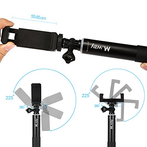 Bluetooth-Selfie-Stick-MWay-Handheld-Selfie-Tripod-Monopod-with-Detachable-Remote-Control-Shutter-and-360-Rotation-Holder-for-iPhone-8-X-7-Plus-Samsung-Galaxy-Note-8S8-Gopro-Digital-Camera