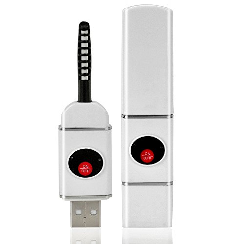 EgoEra Eyelash Curler Electric Heated Professional USB Portable Rechargeable Carbon Ceramic Heating Eyelash Wand Crimper Tools